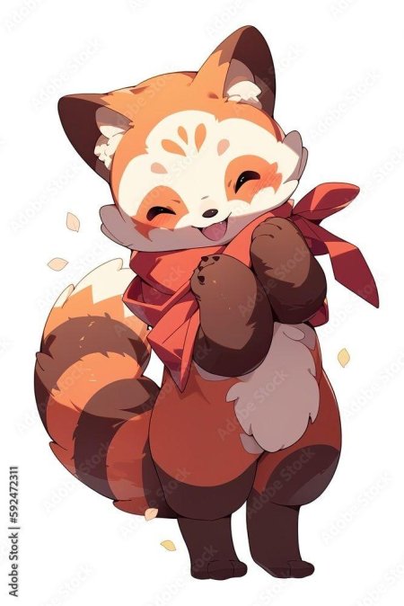 Красная панда аниме