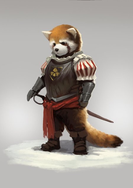 Панда красная