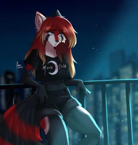 Фурри красная панда девушка