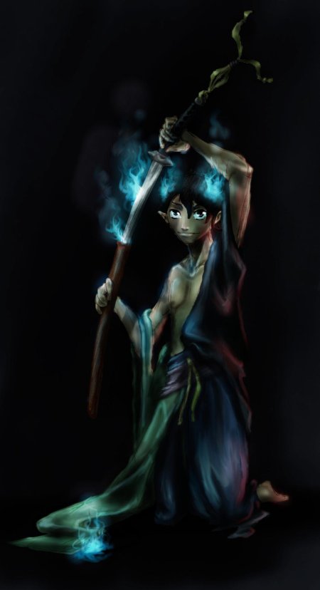 Синий экзорцист путешествие куро