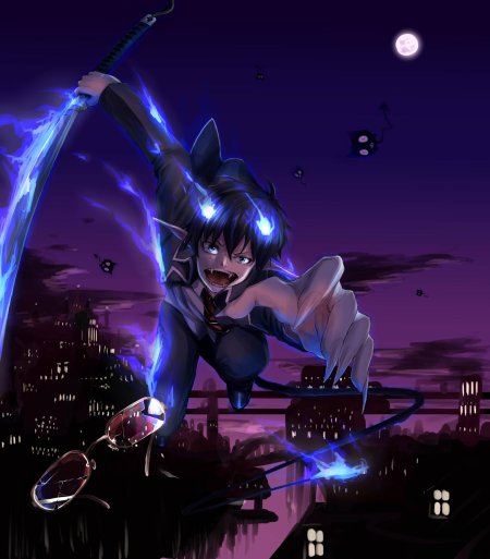 Аниме синий экзорцист рин