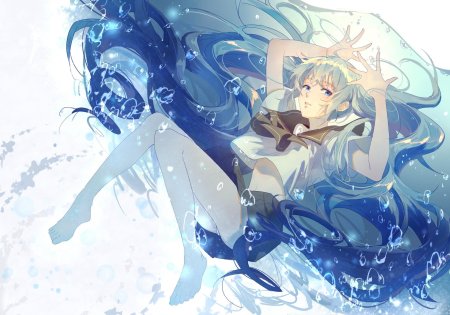 Аниме девушка под водой