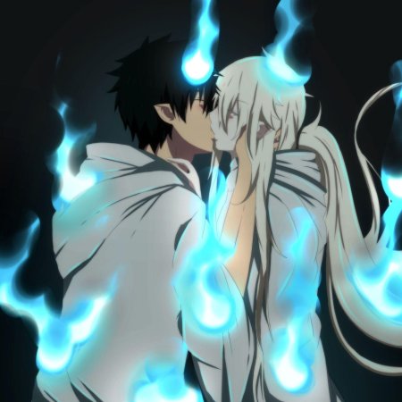 Аниме синий экзорцист аура