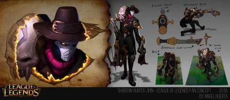 Джин лига легенд концепт арт