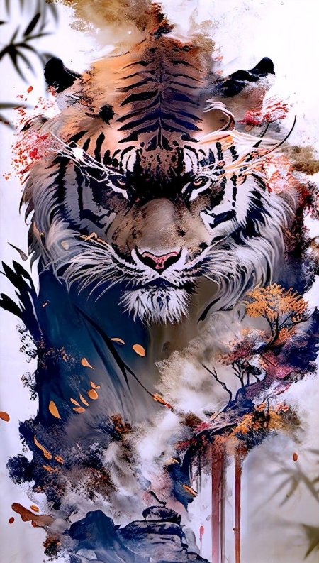 Картина с тигром