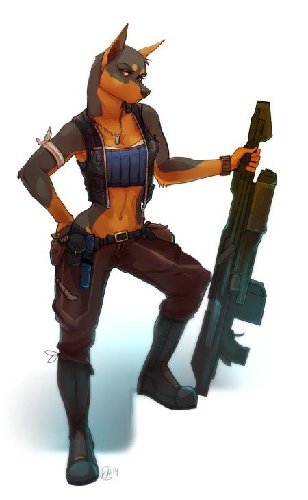 Фурри доберман