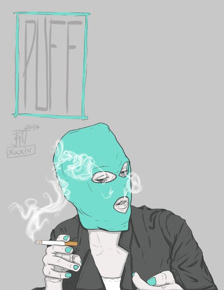 Бандит в маске арт