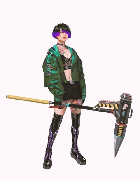 Киберпанк персонажи девушки