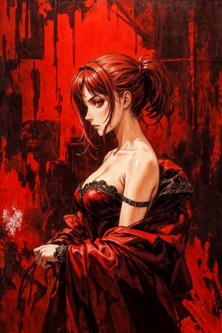 Девушка арты