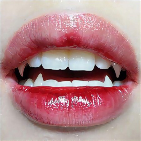 Губы с клыками