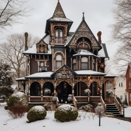 Особняк в викторианском стиле сша