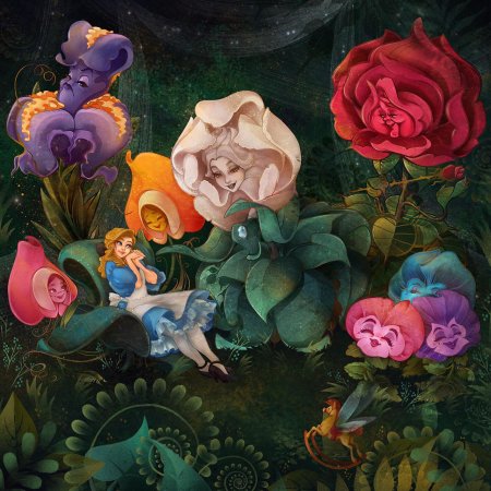 Алиса в зазеркалье цветы