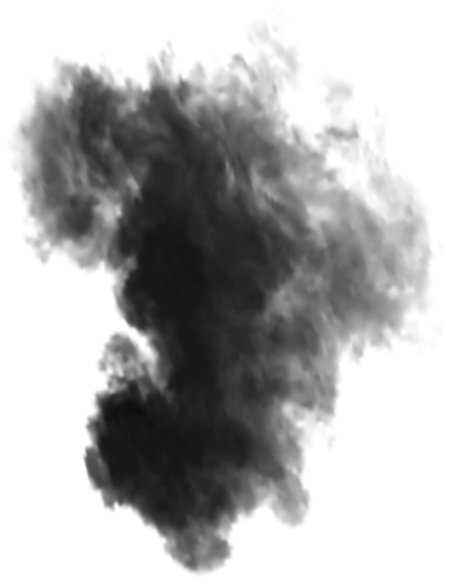Черный дым на прозрачном фоне