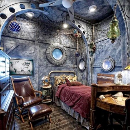 Стимпанк стиль интерьер жюль верн