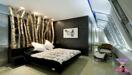 Необычный дизайн спальни