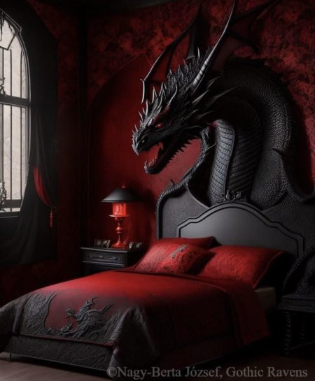 Спальня в готическом стиле