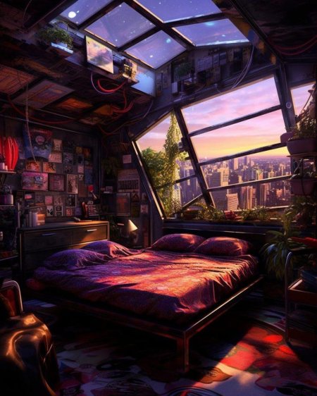 Киберпанк комната