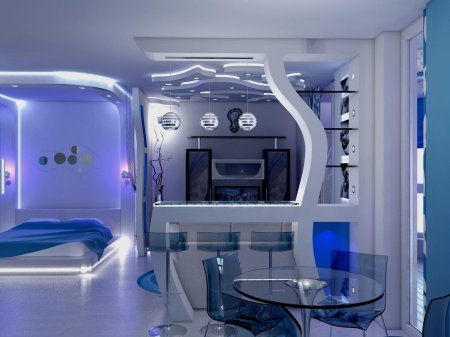 Футуристический стиль в интерьере