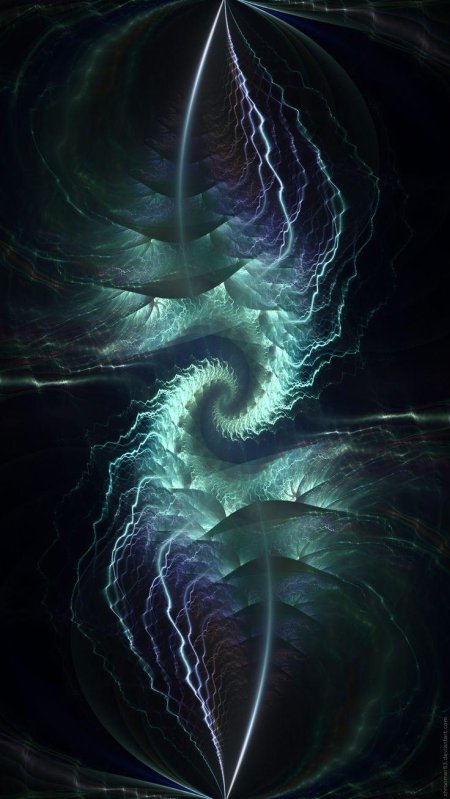 Красивые темные фракталы вертикальные