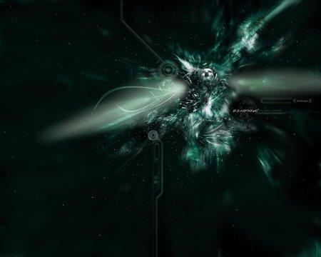 Темно зеленая абстракция