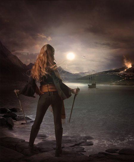 Девушка пират арт