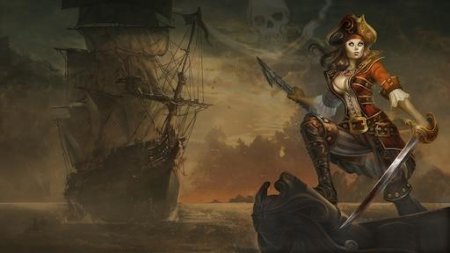 Девушка пират арт