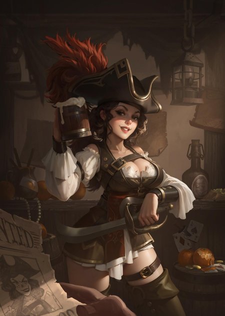 Девушка пират арт