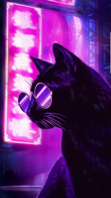 Неоновый кот