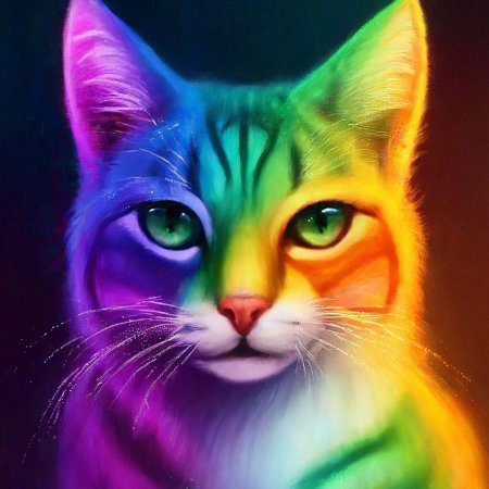 Радужная кошечка