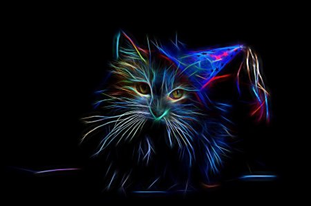 Неоновая кошка