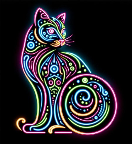 Кот неон