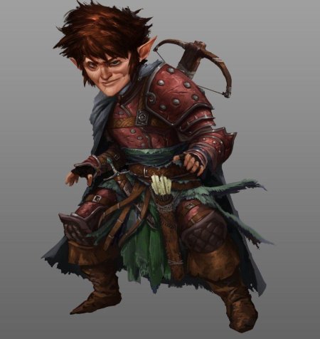 Полурослик бард днд арт