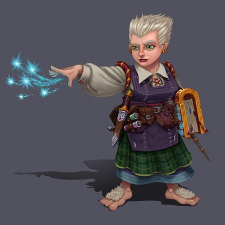 Гном бард днд арт