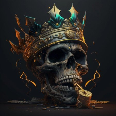 Скелет с короной