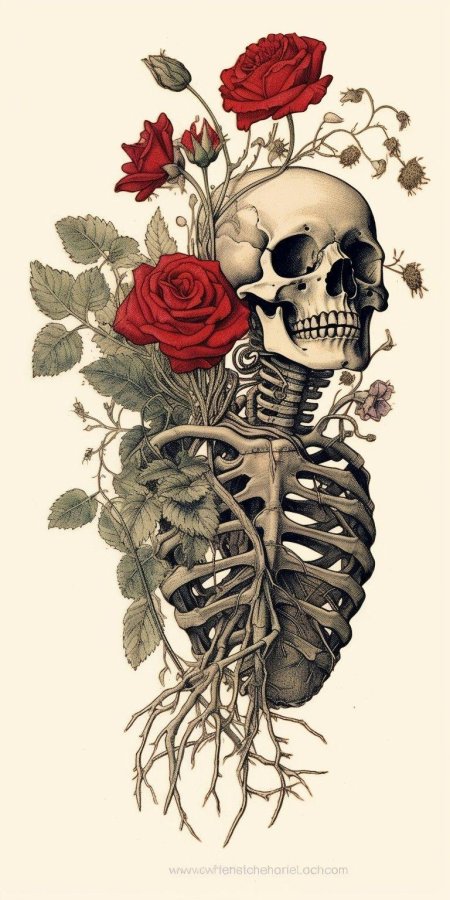 Скелет рисунки