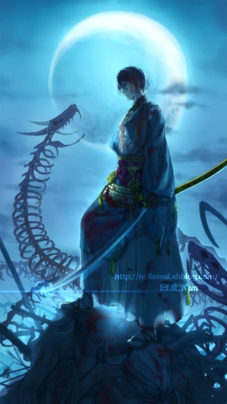 Рин синий экзорцист в кимоно