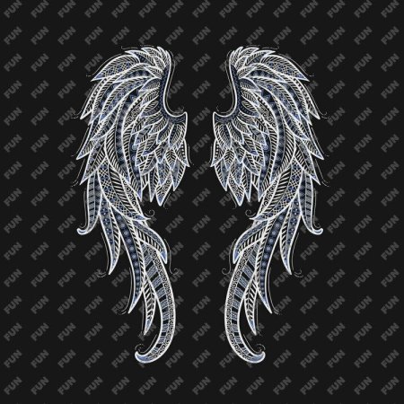 Крылья стразами