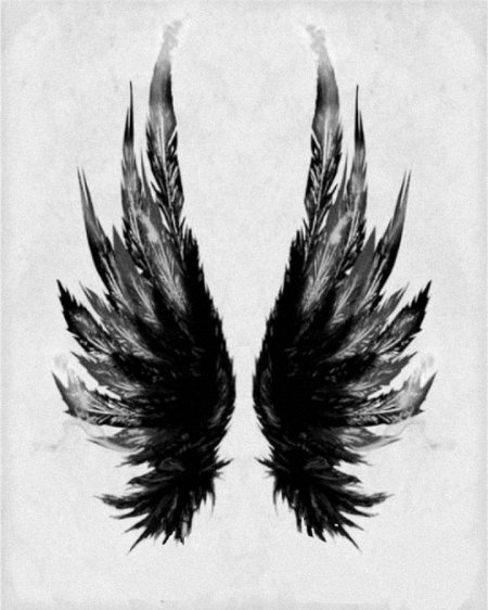 Эскиз тату крыло