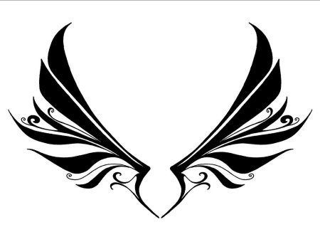 Крылья трафарет