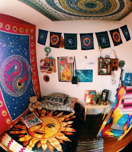 Комната в стиле хиппи и инди кид