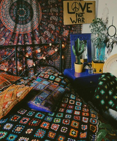 Комната в стиле хиппи из пинтереста
