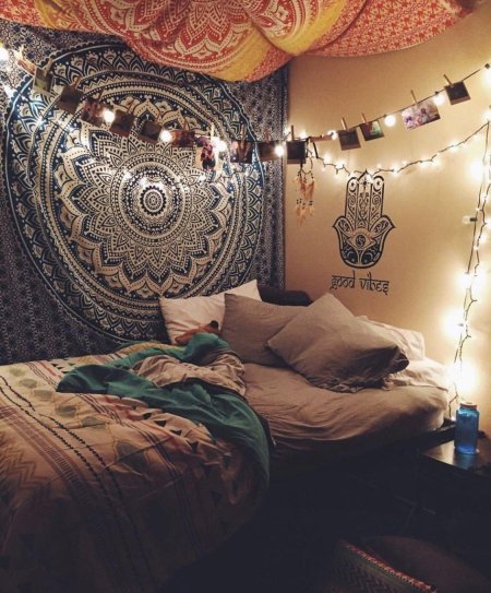 Комната в стиле хиппи из пинтереста