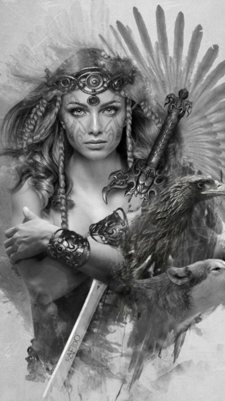 Валькирия тату эскиз