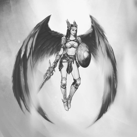 Ангел воин валькирия татуировка