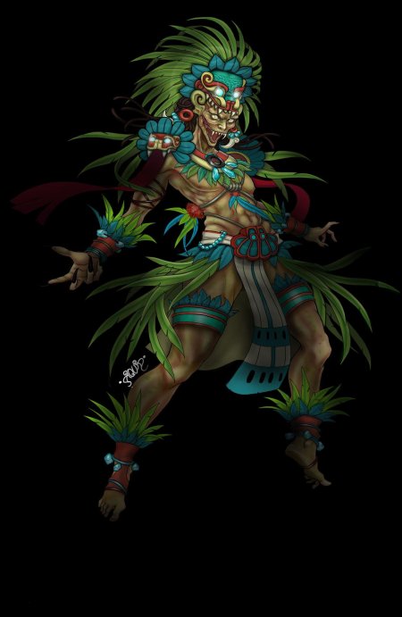 Ацтекские боги арт тлалок