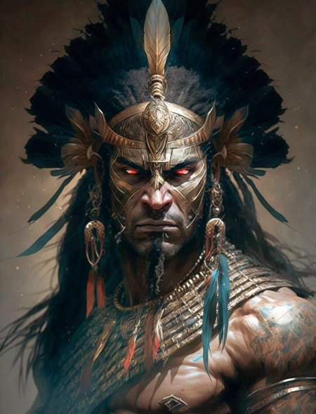 Расписанные лица индейцев