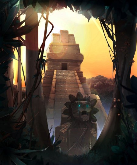 Пирамиды ацтеков концепт арт цивилизация