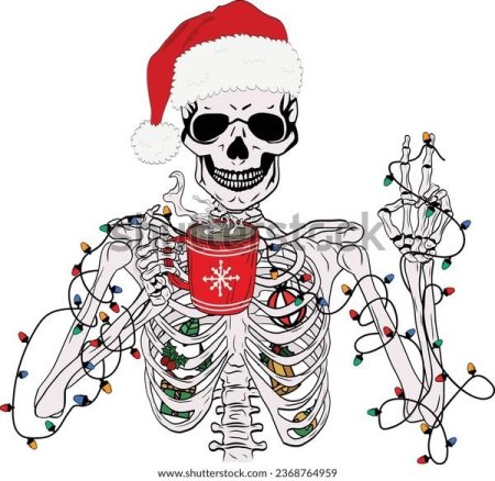 Скелет рождество