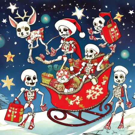 Новогодний скелет