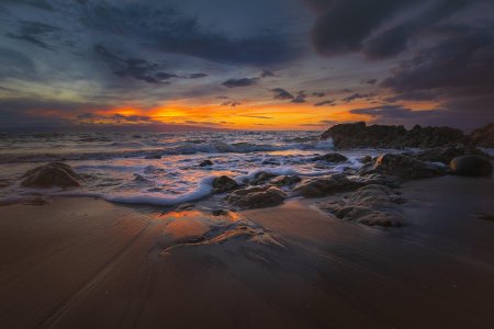 Побережье закат